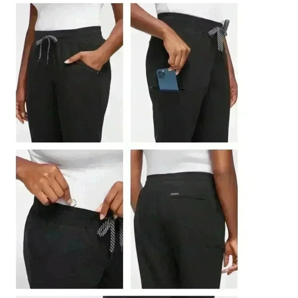 BRAND NEW WITH TAGS Jaanuu Women's Essential 5-Pocket Jogger SOLID BLACK COLOR - Picture 5 of 5